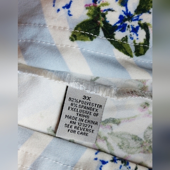 J for Justify Stripes Floral Buttery Soft Knit A-Line Dress Size 3X Boho Casual - Picture 6 of 10